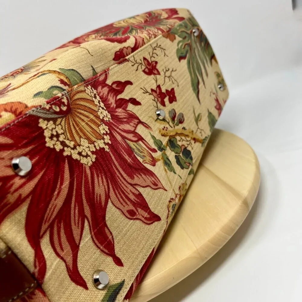 Talbots Floral Canvas Tote & Wristlet Set